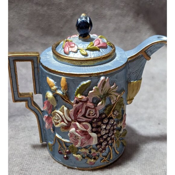 Vintage Cottagecore Collectible Mini Teapot Figure by Rucinni - Picture 8 of 12